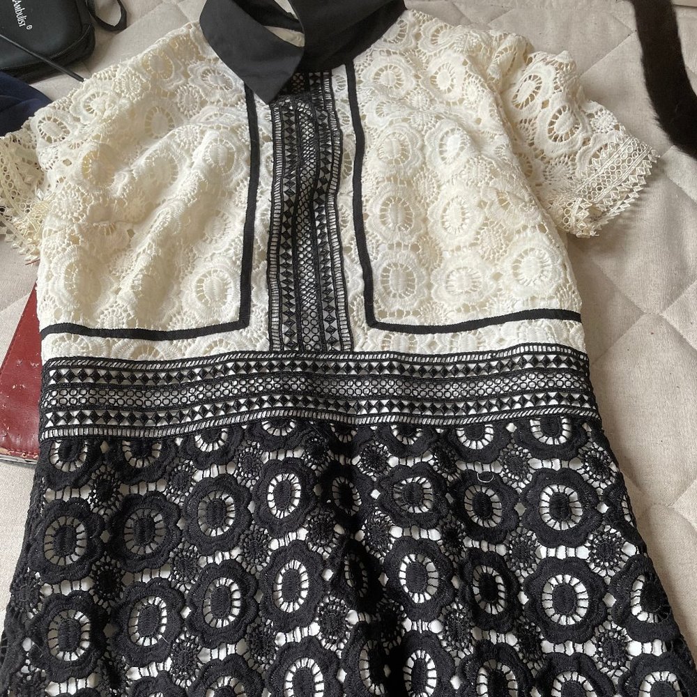 Few Moda White lace collared dress